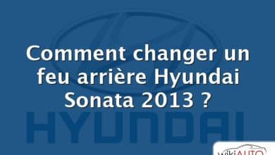 Comment changer un feu arrière Hyundai Sonata 2013 ?