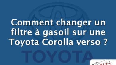 Comment changer un filtre à gasoil sur une Toyota Corolla verso ?