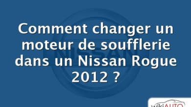 Comment changer un moteur de soufflerie dans un Nissan Rogue 2012 ?