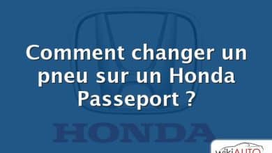 Comment changer un pneu sur un Honda Passeport ?
