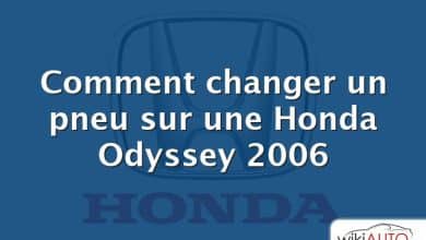 Comment changer un pneu sur une Honda Odyssey 2006