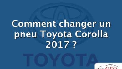 Comment changer un pneu Toyota Corolla 2017 ?