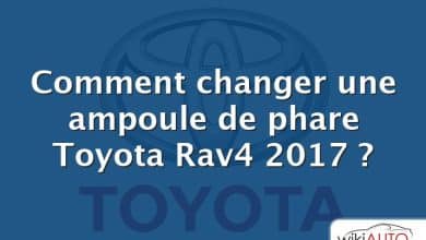 Comment changer une ampoule de phare Toyota Rav4 2017 ?