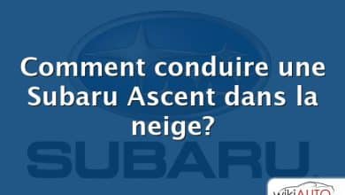 Comment conduire une Subaru Ascent dans la neige?