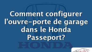 Comment configurer l’ouvre-porte de garage dans le Honda Passeport?