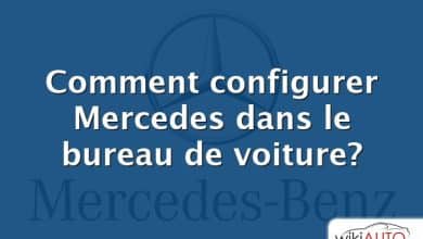 Comment configurer Mercedes dans le bureau de voiture?