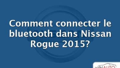 Comment connecter le bluetooth dans Nissan Rogue 2015?