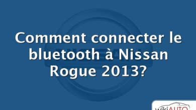 Comment connecter le bluetooth à Nissan Rogue 2013?