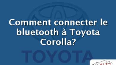 Comment connecter le bluetooth à Toyota Corolla?