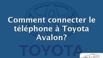 Comment connecter le téléphone à Toyota Avalon?