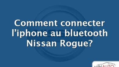 Comment connecter l’iphone au bluetooth Nissan Rogue?