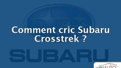 Comment cric Subaru Crosstrek ?