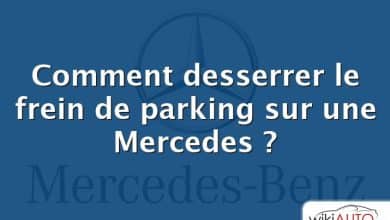 Comment desserrer le frein de parking sur une Mercedes ?