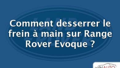 Comment desserrer le frein à main sur Range Rover Evoque ?