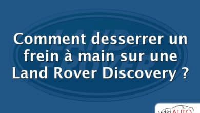 Comment desserrer un frein à main sur une Land Rover Discovery ?