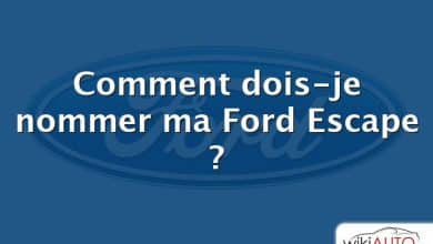 Comment dois-je nommer ma Ford Escape ?