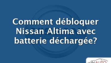 Comment débloquer Nissan Altima avec batterie déchargée?