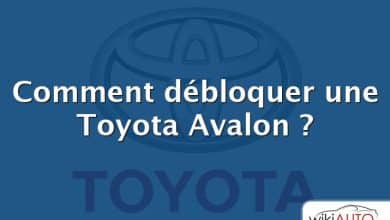 Comment débloquer une Toyota Avalon ?