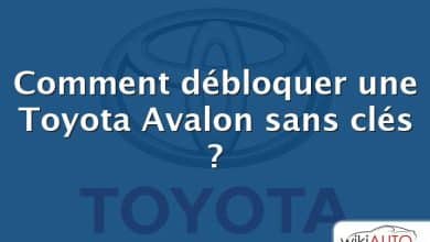 Comment débloquer une Toyota Avalon sans clés ?