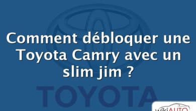 Comment débloquer une Toyota Camry avec un slim jim ?