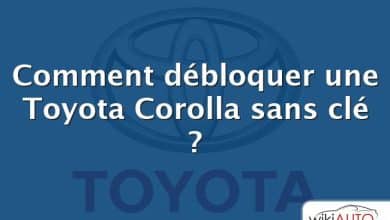 Comment débloquer une Toyota Corolla sans clé ?