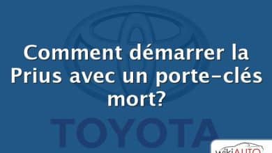 Comment démarrer la Prius avec un porte-clés mort?