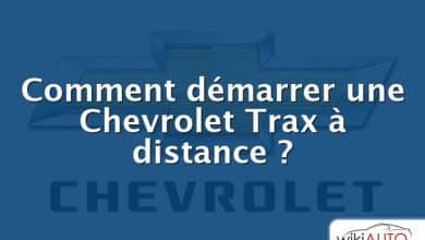 Comment démarrer une Chevrolet Trax à distance ?