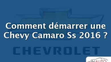 Comment démarrer une Chevy Camaro Ss 2016 ?