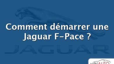 Comment démarrer une Jaguar F-Pace ?
