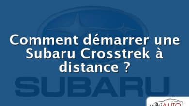 Comment démarrer une Subaru Crosstrek à distance ?