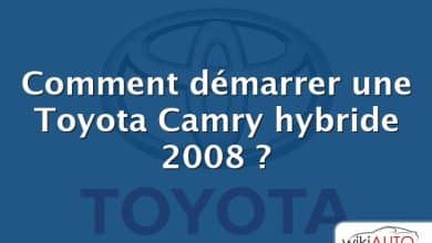 Comment démarrer une Toyota Camry hybride 2008 ?
