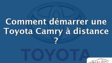 Comment démarrer une Toyota Camry à distance ?