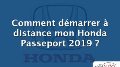 Comment démarrer à distance mon Honda Passeport 2019 ?