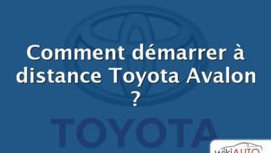 Comment démarrer à distance Toyota Avalon ?