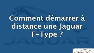 Comment démarrer à distance une Jaguar F-Type ?