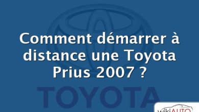 Comment démarrer à distance une Toyota Prius 2007 ?