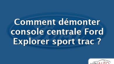 Comment démonter console centrale Ford Explorer sport trac ?