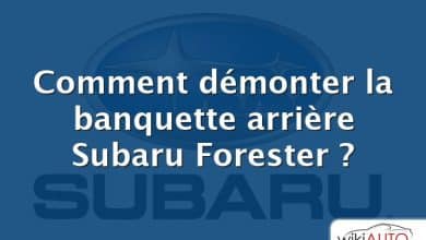 Comment démonter la banquette arrière Subaru Forester ?