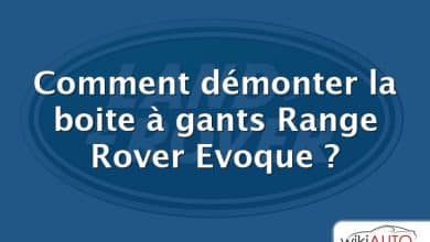 Comment démonter la boite à gants Range Rover Evoque ?