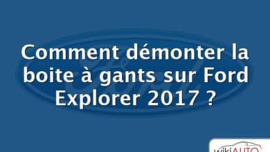 Comment démonter la boite à gants sur Ford Explorer 2017 ?