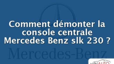 Comment démonter la console centrale Mercedes Benz slk 230 ?