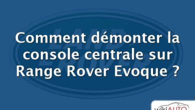 Comment démonter la console centrale sur Range Rover Evoque ?