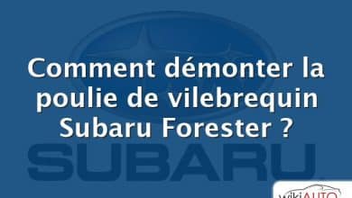 Comment démonter la poulie de vilebrequin Subaru Forester ?