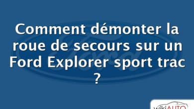 Comment démonter la roue de secours sur un Ford Explorer sport trac ?