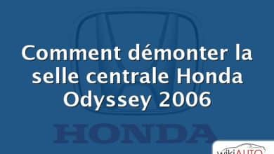 Comment démonter la selle centrale Honda Odyssey 2006