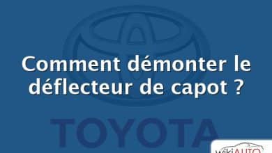 Comment démonter le déflecteur de capot ?