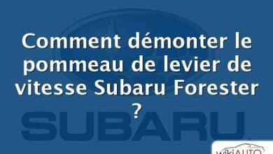 Comment démonter le pommeau de levier de vitesse Subaru Forester ?