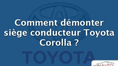 Comment démonter siège conducteur Toyota Corolla ?