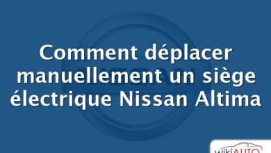 Comment déplacer manuellement un siège électrique Nissan Altima