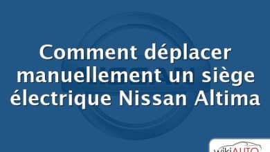 Comment déplacer manuellement un siège électrique Nissan Altima